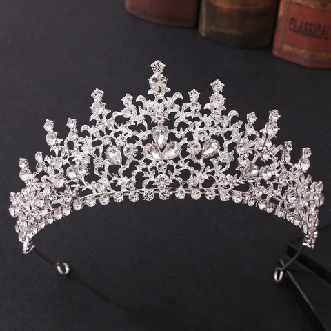 Corona Da Sposa Barocca Tiara Lusso Strass Cristallo Lega Accessori Per Capelli Matrimonio Compleanno Festa Principessa