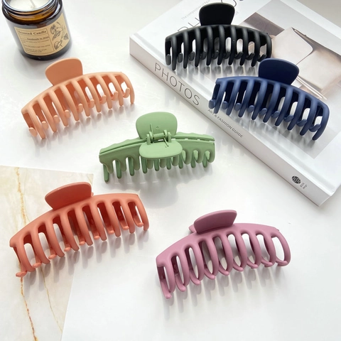 Grandi Mollette Per Capelli Opache Plastica Antiscivolo Tenuta Forte Stile Coreano Accessori Moda Per Donne