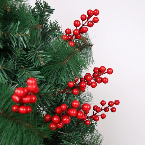 Artificial Christmas Red Berry Stems Foam Berries For Home Holiday Party Decor Decorative Berry Branches For Wreath Garland Christmas Tree Ornaments