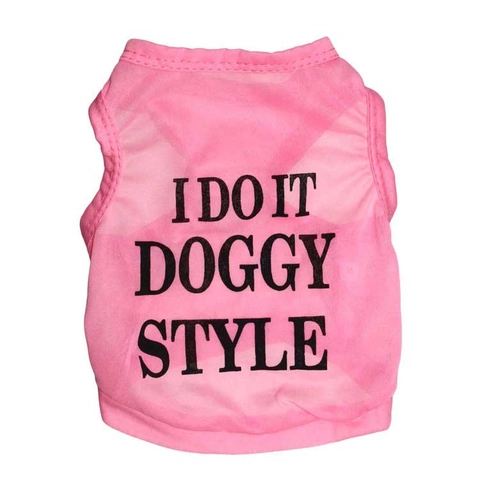 Pet Vest Breathable Mesh Polyester Sleeveless Tank Top For Small Dogs Cats Summer Casual Slogan Printed