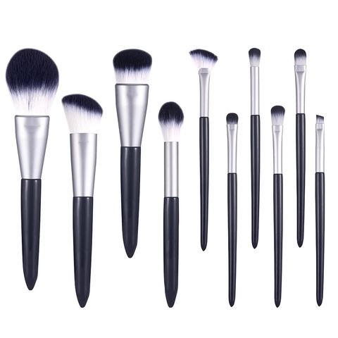 Professional Makeup Brushes Wood Handle Ultra Soft Synthetic Fiber Portable Eye Shadow Foundation Beauty Tool