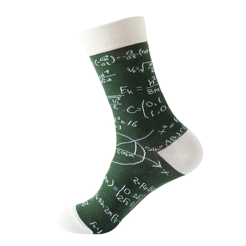 Γυναικείο Casual Cotton Blend Crew Socks Trendy Geometric Mathematical Formula Hip Hop Streetwear Fashion Mid-Tube Socks