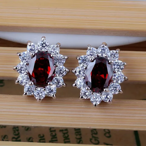 Orecchini A Lobo Halo Girasole Zirconia Cubica Ovale Stile Palazzo Vintage Gioielli In Lega Di Rame Per Donna