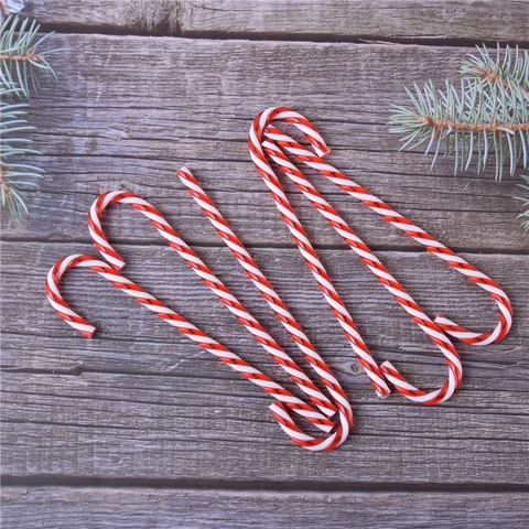 Ornamenti Appesi A Canna Di Zucchero Di Natale Acrilico Rosso Bianco Verde A Strisce Spirale Per Albero Finestra