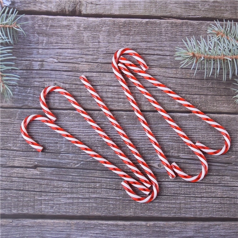 Christmas Candy Cane Hanging Ornaments Acrylic Red White Green Striped Spiral For Tree Window Party Festive Decor