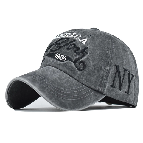 Gorra De Béisbol De Algodón Lavado Vintage Distressed Bordado De Letras 3D Sombrero De Sol Ajustable Para Hombre Mujer