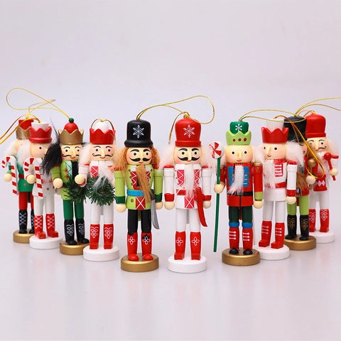 Ornements Soldat Casse-Noisette En Bois Peints Casse-Noisette Roi Figurine Pour Décoration De Table Noël Cadeau Maison