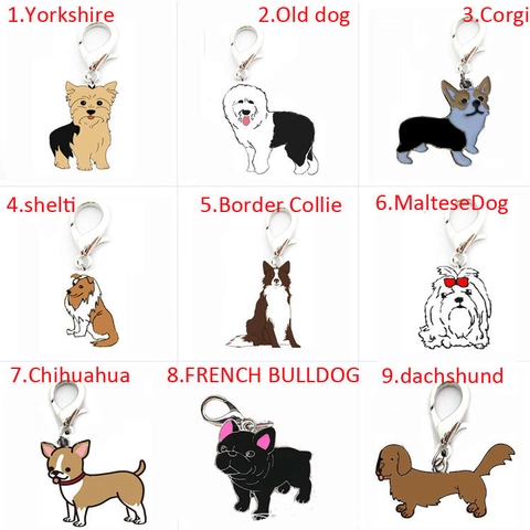 Ciondoli In Smalto Razze Canine Pendenti In Lega Con Chiusura A Moschettone Per Portachiavi Decorazione Borsa