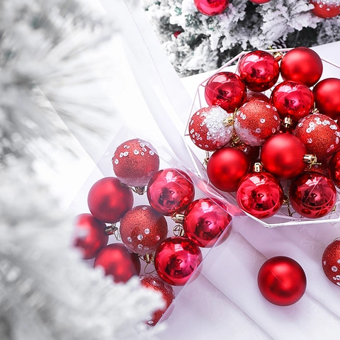 Palle Di Natale Plastica Opache Lucide Glitterate Paillettes Decorazioni Albero Vacanze Casa Festa Ornamenti Appesi Festivi
