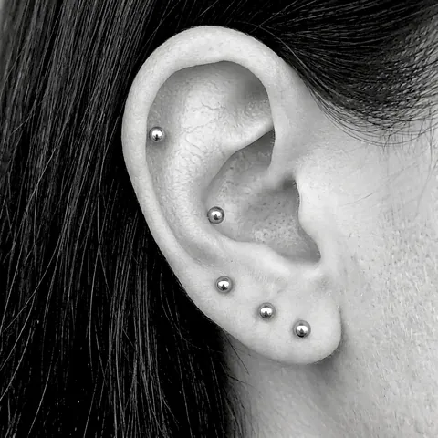 Minimalistische C Form Creolen Mit 925 Sterling Silber Ohrstecker Polierte Kugel Perle Geometrischer Modeschmuck Für Damen
