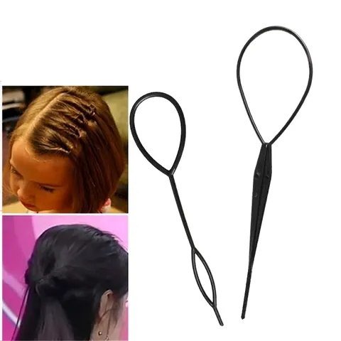 Topsy Tail Hair Braiding Tool Flexible Plastic Pony Tail Maker Hair Loop Styling Accessories For Women Girls DIY