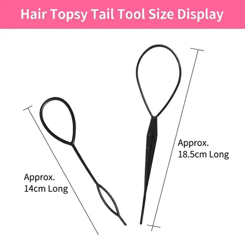 Topsy Tail Hair Braiding Tool Flexible Plastic Pony Tail Maker Hair Loop Styling Accessories For Women Girls DIY