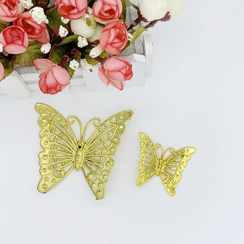 Plastic Holle Vlinder Ornamenten Glitter Simulatie Vlinder Accessoires Voor Kerstkrans DIY Ambacht Feestdag Partij Huis Decoratie