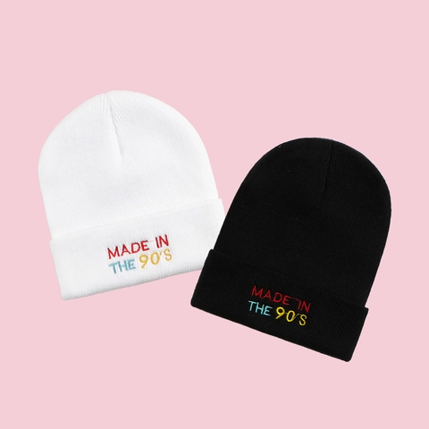 Acryl Gebreide Muts Voor Heren Dames Winter Warm Warmhouden Nineties Letter Geborduurd Casual Mode Gebreide Muts