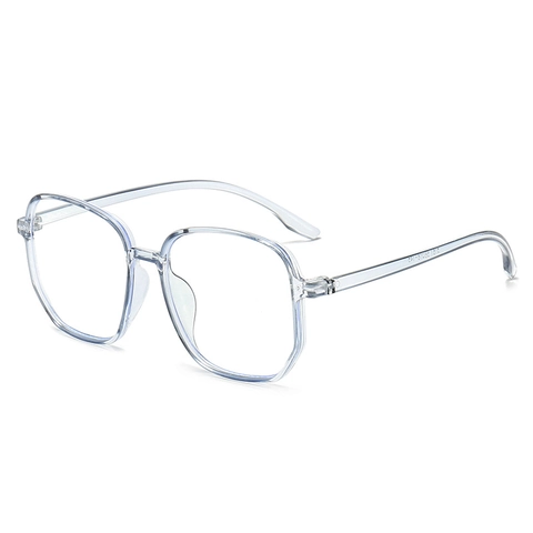 Fashion Big Frame Anti Blue Light Glasses Plastic Polygon Eyewear Frame For Women Trendy Retro Optical Spectacles