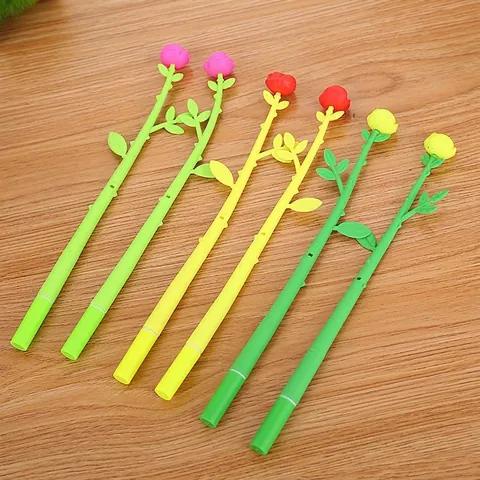 Kreativer Gelstift In Rosenform Weiches Gummi Schwarze Tinte Schreibwaren Für Büro Schule Schüler Geschenk Neuheit
