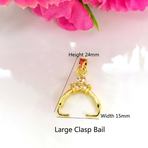 Fianzas De Cobre Con Baño De Oro De 14K Micro Pave Circonitas Conectores Para Creación De Collares Joyería DIY