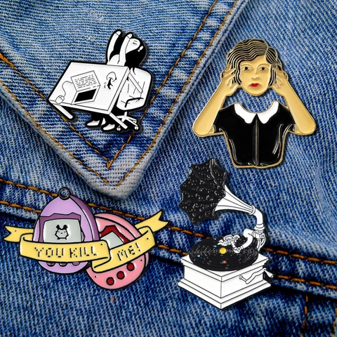 Creative Enamel Pin Zinc Alloy Cartoon Surreal Art Brooch Badge For Clothing Backpack Decoration Unique Gift