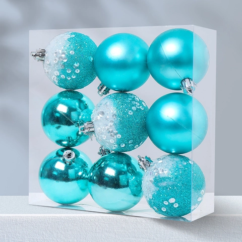 Palle Di Natale Plastica Opache Lucide Glitterate Paillettes Decorazioni Albero Vacanze Casa Festa Ornamenti Appesi Festivi