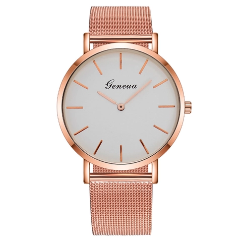 Minimalist Men Quartz Watch Fashion Stainless Steel Mesh Strap Alloy Case Round Dial Slim Business Casual Timepiece