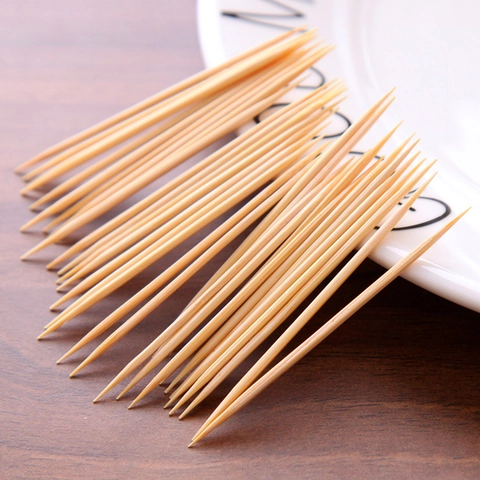 Natural Bamboo Toothpicks Dual Ended Disposable Fine Tooth Picks For Kitchen Home Hotel Restaurant Fruit Picks Eco Friendly