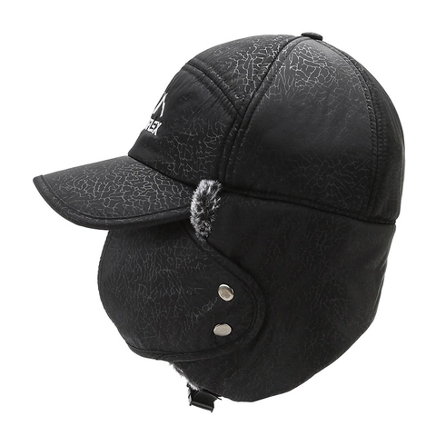 Colbacco Da Uomo Cappello Da Aviatore Invernale Paraorecchie Maschera Facciale Rimovibile Antivento Caldo Pelliccia Sintetica