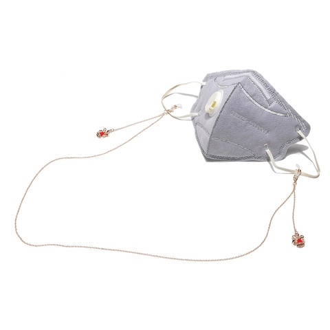 Catenella Occhiali Lega Metallo Pendenti Natale Passanti Silicone Antiscivolo Porta Occhiali Festivo Per Donne