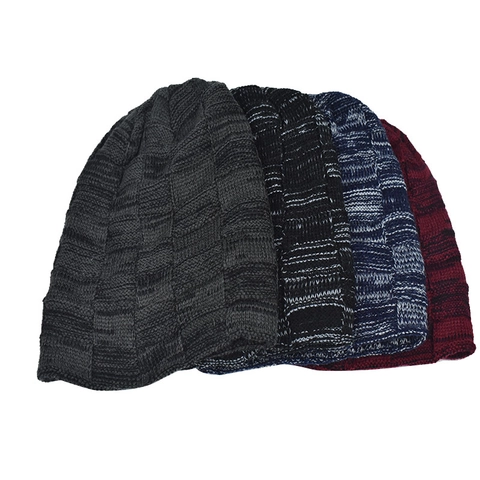 Berretto Invernale In Maglia Trama A Nido D'Ape Foderato In Pile Caldo Outdoor Quotidiano Accessori Minimalisti Per Uomini Donne