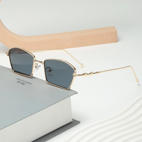 Gafas De Sol De Metal De Polígono Irregular Moda Retro Fotocromática Protección UV400 Para Hombres Y Mujeres