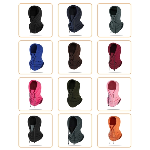 Passamontagna Invernale Unisex Passamontagna Con Cappuccio Scaldacollo In Pile Maschera Antivento Berretto Da Ciclismo Caldo Per Sci All'aperto Escursionismo