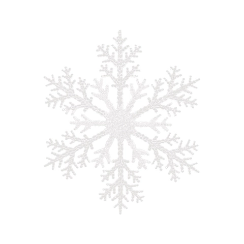 Ornamenti Di Fiocchi Di Neve Di Natale Glitterati In Plastica Appesi Decorazioni Per Alberi Di Festa Invernale