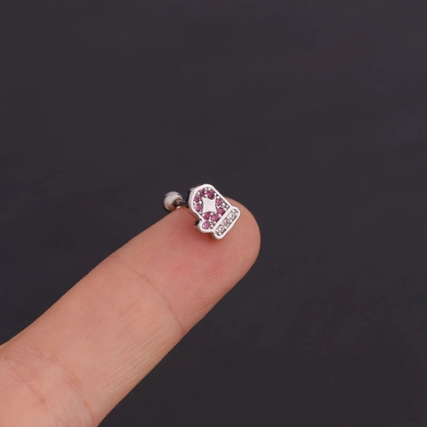 Orecchini Piercing Mini Cappello Guanto Calzino Con Zirconi Perno A Vite In Acciaio Inossidabile Gioielli Di Moda Donna