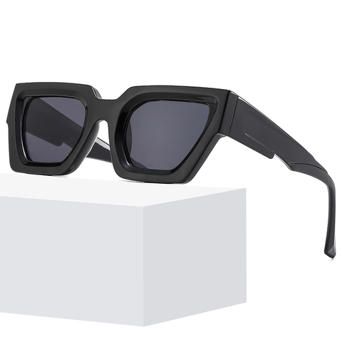 Occhiali Da Sole Quadrati Montatura In Plastica Protezione UV400 Retro Montatura Spessa Moda Tendenza Urbana Per Uomini Donne