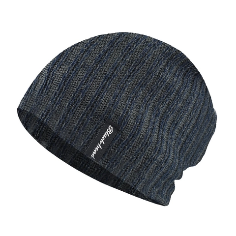 Winter Beanie Hat Knit Ribbed Fleece Lined Warm Thick Cuffed Skull Cap For Outdoor Sports Unisex