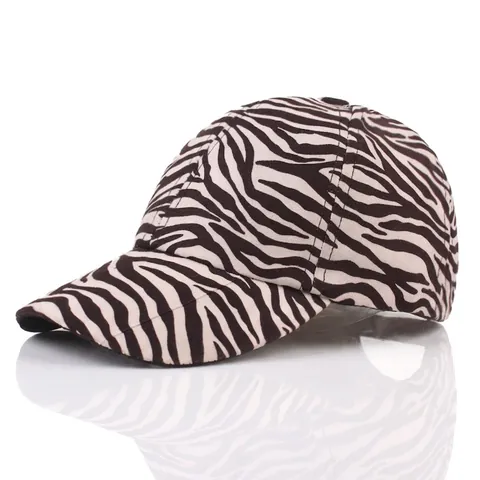 Leopard Zebra Animal Print Baseball Cap Cotton Adjustable Sun Protection Outdoor Fashion Peaked Hat For Men Women