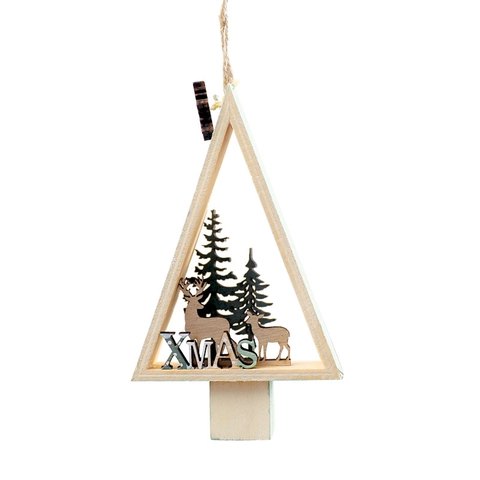 Ornamenti Appesi In Legno Di Natale Renna Pupazzo Di Neve Casa Decorazioni Per Alberi In Legno Tagliate Al Laser Per La Casa Xmas