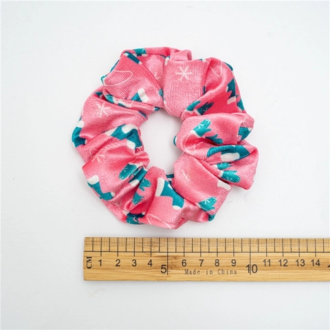 Chouchous De Noël Élastiques À Cheveux En Velours Bandeau En Tissu Doux Motifs Flocon De Neige Arbre Accessoires De Fête