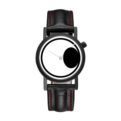 Women Quartz Watch Genuine Leather Strap Waterproof Minimalist Fashion Wristwatch Creative Design Unique Round Dial