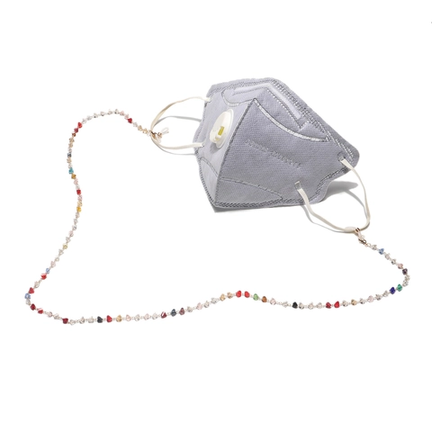 Colorful Crystal Beaded Glasses Chain And Face Mask Lanyard With Gold Alloy Metal Non Slip Sunglasses Strap For Women