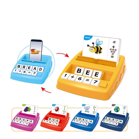 Gioco Di Abbinamento Lettere Giocattolo Per L'apprendimento Dell'ortografia Macchina Per Carte Educative Per Bambini Inglese Matematica
