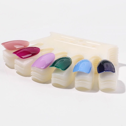 Crown Nail Art Color Chart Plastic False Tips Display Palette Detachable Metal Ring Practice Board For Manicure Salon