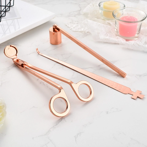 Stainless Steel Candle Care Tools Wick Trimmer Snuffer Dipper Electroplated Metal Home Decor Accessories Modern