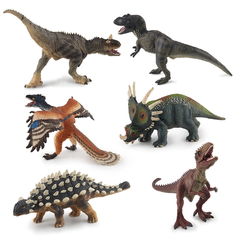 Realistic Dinosaur Model Toys Simulation Plastic Animal Figures Pterosaur Velociraptor Stegosaurus Educational For Kids