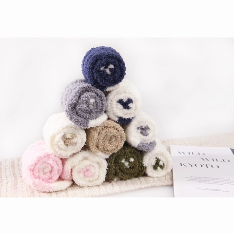 Chaussettes De Sommeil En Polaire Corail Épaissies Pour Femmes Douces Chaudes Chaussettes De Sol Maison Rayures Tricot Torsadé