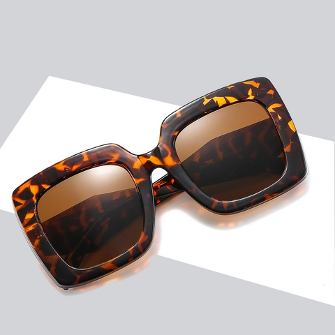 Oversized Square Sunglasses PC AC UV400 Protection Retro Geometric Temples Fashion Eyewear For Women And Men