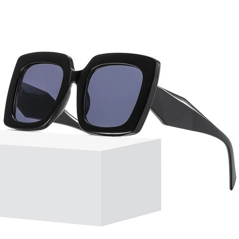 Oversized Square Sunglasses PC AC UV400 Protection Retro Geometric Temples Fashion Eyewear For Women And Men