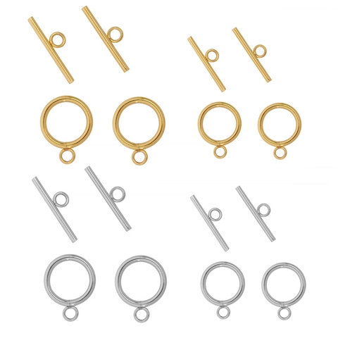 Stainless Steel Toggle Clasp Connectors Ot Buckles DIY Necklace Bracelet Jewelry Making Findings Electroplated Accessory