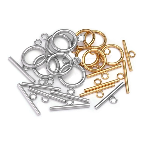 Stainless Steel Toggle Clasp Connectors Ot Buckles DIY Necklace Bracelet Jewelry Making Findings Electroplated Accessory