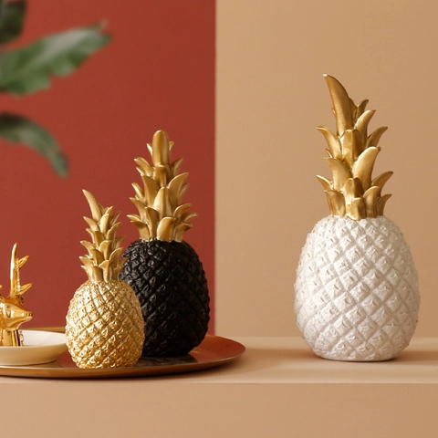 Ornamento Ananas In Resina Stile Nordico Statua Decorativa Moderna Per Scrivania Soggiorno Camera Da Letto