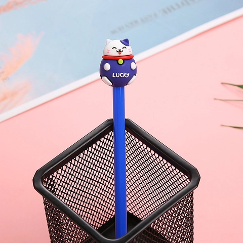 Simpatica Penna Gel Cartoon Gatto Della Fortuna Cancelleria In Plastica Con Punta Fine Per Ufficio Scuola Studenti Kawaii